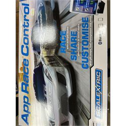 Quantity of Scalextric, including various sets; Digital Driver, Nissan Championship, Moto GP1, App Race control set and a collection of track and other accessories as per list