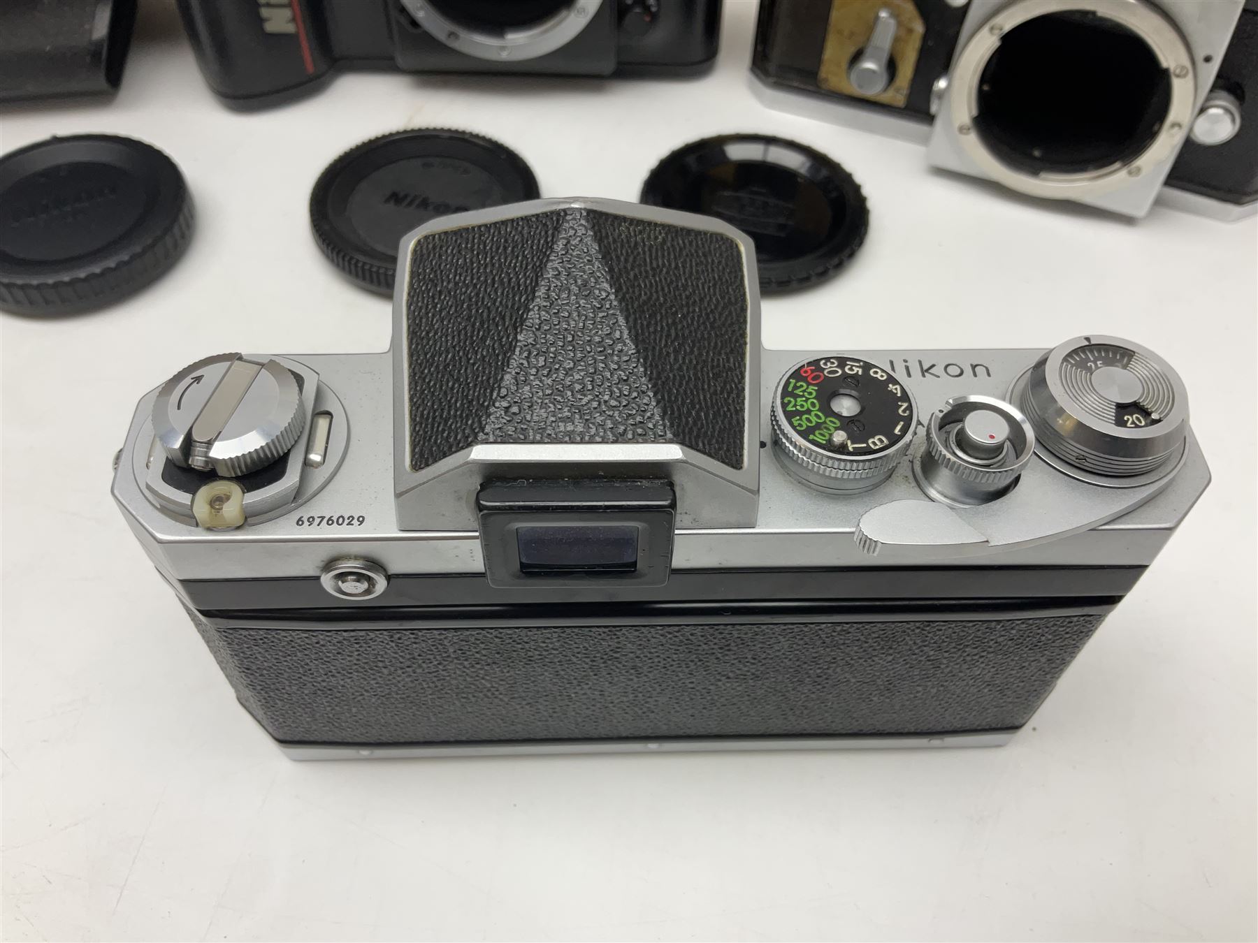 Nikon F-401 camera body, serial no. 2064766, together with Nikon Shutter Speed range, serial no.106395, and other Nikon equipment and camera bodies 