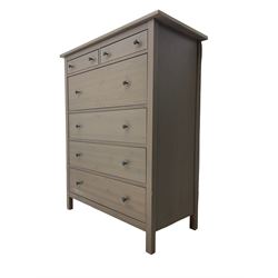 IKEA - chest fitted with two short and four long graduating drawers, in slate grey finish