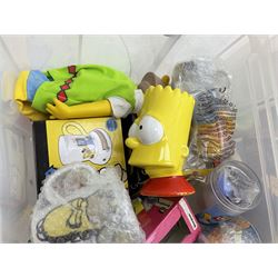 Large quantity of The Simpsons merchandise and memorabilia, to include Micro Scalextric, mugs, jigsaw, bottle openers, solar pal, glasses, etc, many boxed