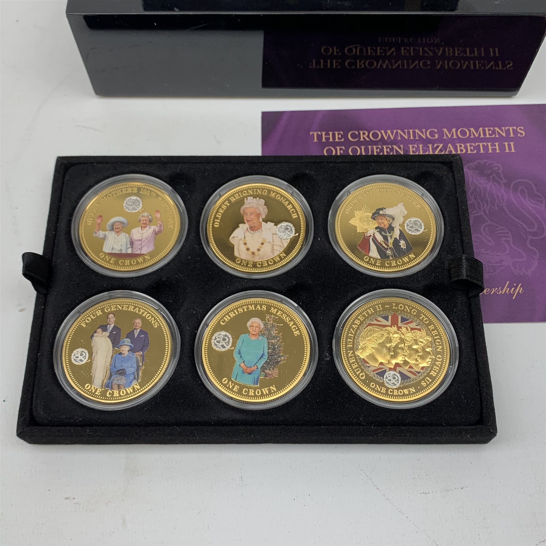 The Bradford Exchange 'The Crowning moments of Queen Elizabeth II collection', a part set