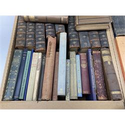 Large quantity of assorted books, to include historical and War related examples, Shakespeare, Hugo, Dickens, and other classics, etc., in three boxes 