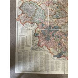  ‘Scarborough’s Map of Yorkshire’ published by ‘The Scarborough Map Company’, H104cm W93cm