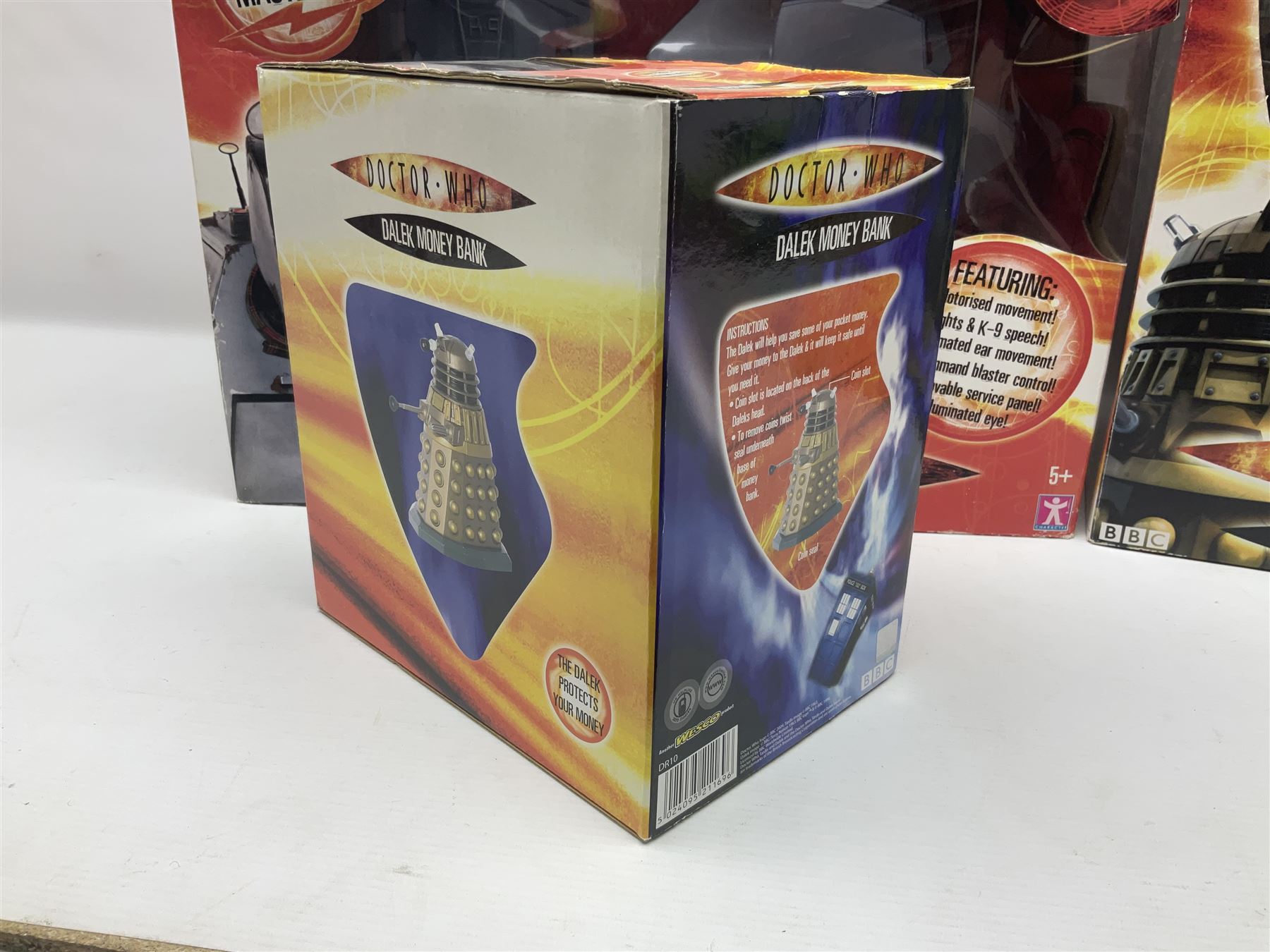 Dr. Who - four boxed collectables by Character Options and Wesco comprising Radio Controlled Dalek, Radio Controlled 1/4 scale K-9, Dalek and Tardis money banks (4)