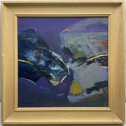 Howard Coles (Welsh Contemporary): ‘Moon Shadows (ii)’, oil on canvas signed and titled verso 49cm x 49cm