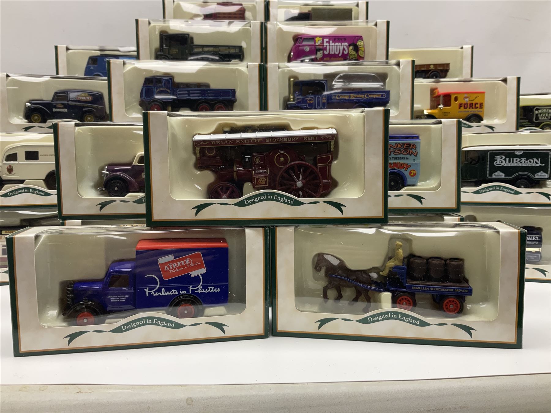 Fifty-nine Lledo Days Gone die-cast models, predominantly advertising/promotional vehicles; all boxed (59)