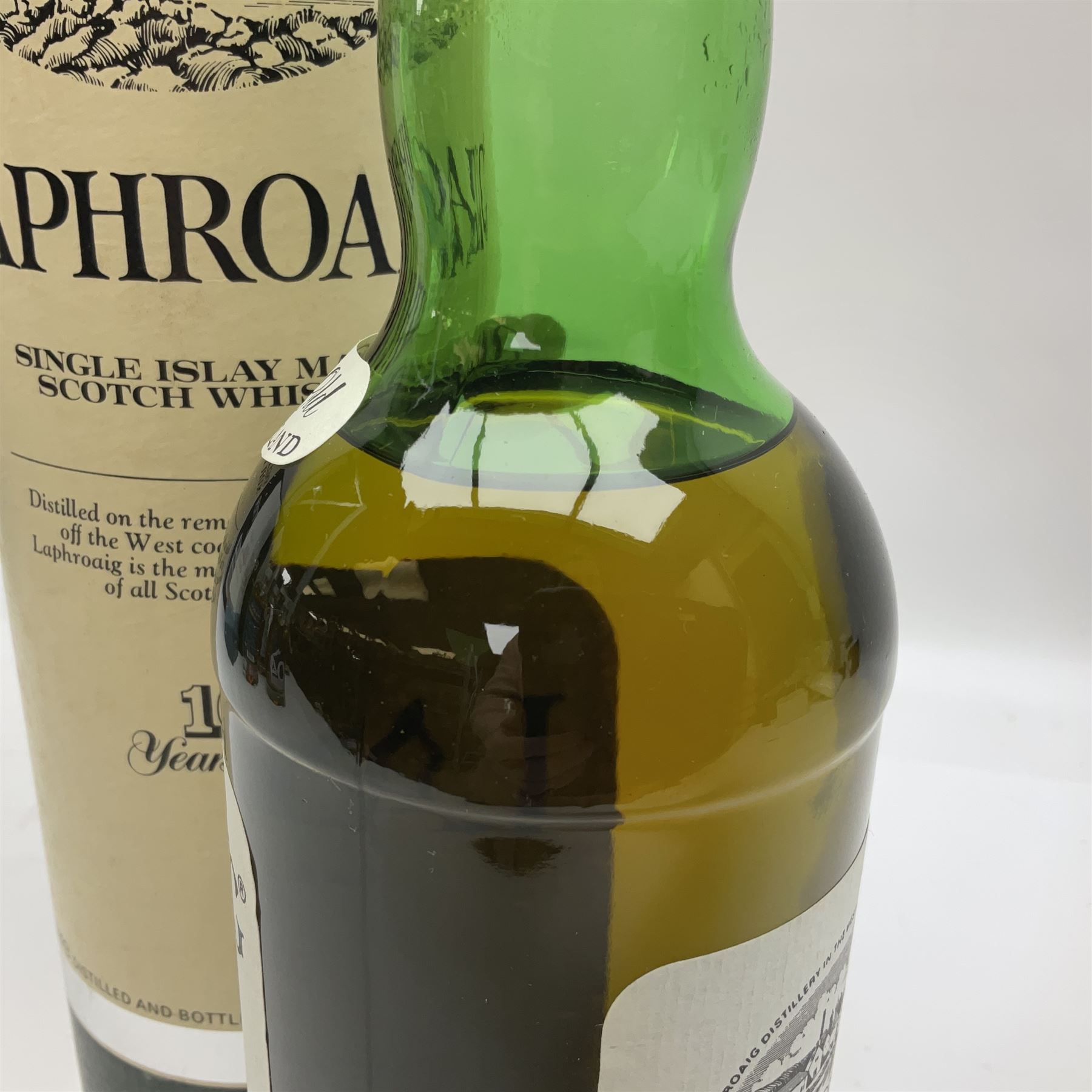 Laphroaig, 10 year old, single malt Scotch whisky, circa 1980, 1 litre, 43% vol 