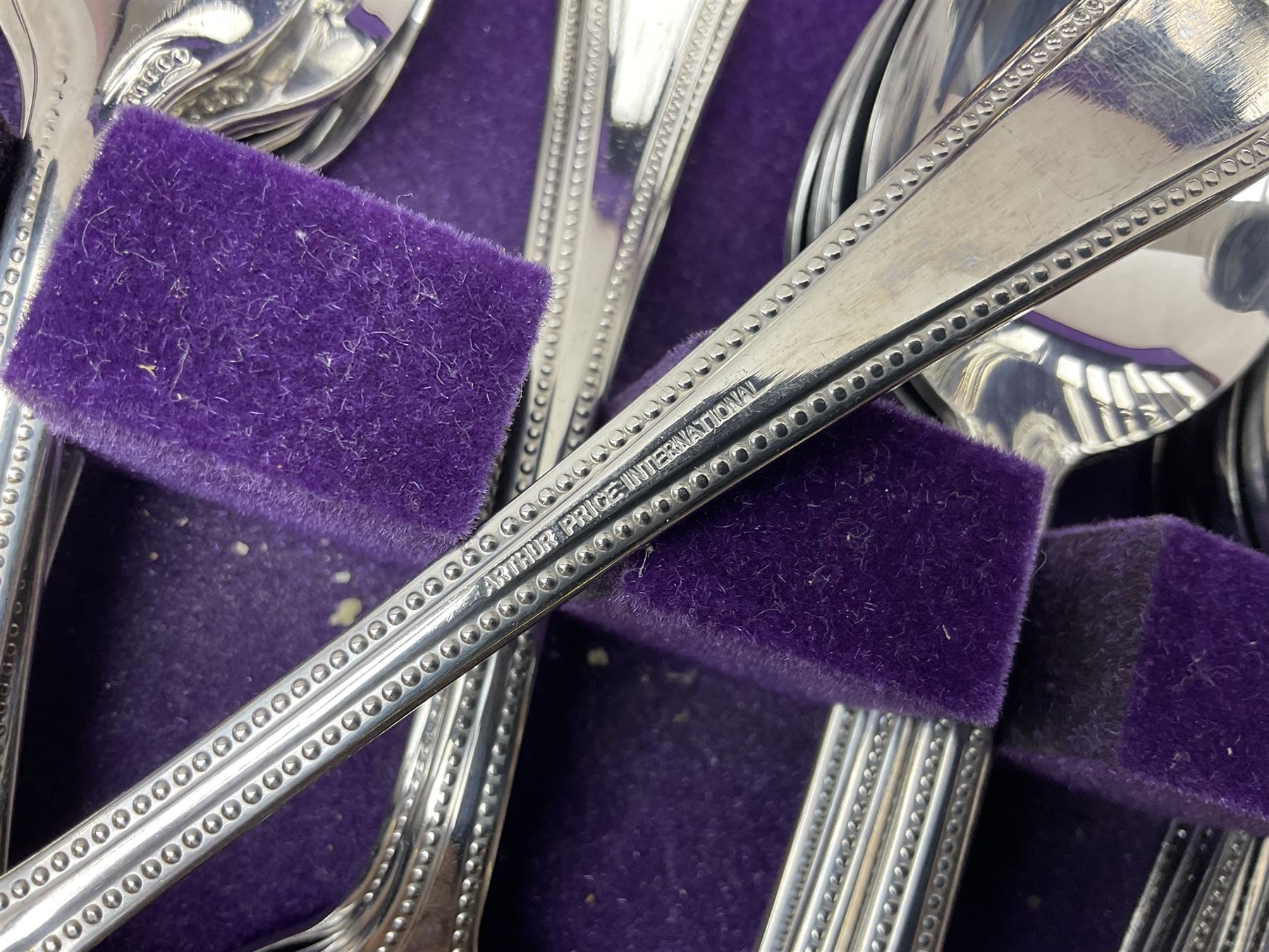 Arthur Price cased canteen of stainless steel cutlery (56) 