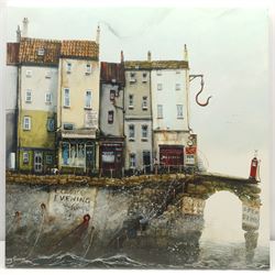 Tracy Savage (British 1963-): 'Half Day Closing', limited edition print on canvas signed titled and numbered 148/295 verso 75cm x 75cm (unframed)