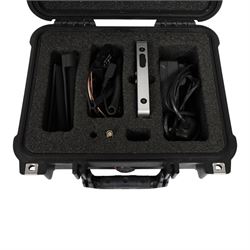 SmallHD 502 5 inch monitor, with sun hood, SmallRig magic arm and associated cables including two dummy batteries, two SDI cables, three batteries and charger, contained within a Peli 1400 case