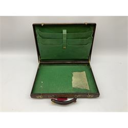 Vintage Gucci leather attache case with green leather, L40cm