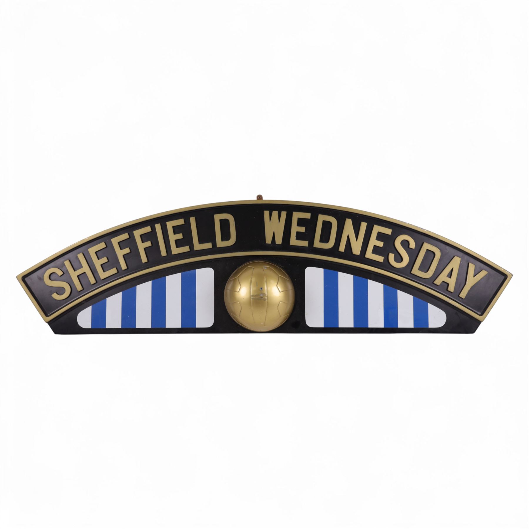 Large reproduction wooden railway locomotive sign 'Sheffield