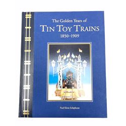 Schiphorst Paul K.  The Golden Years of Tin Toy Trains. 2002. Many colour illustrations.. Quarto. Original pictorial cloth in slip case. 