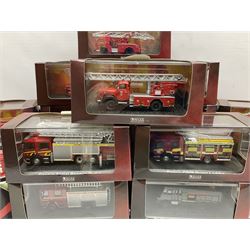 Twenty-six Atlas Editions Classic Fire Engine series die-cast models, all boxed with booklets (26)