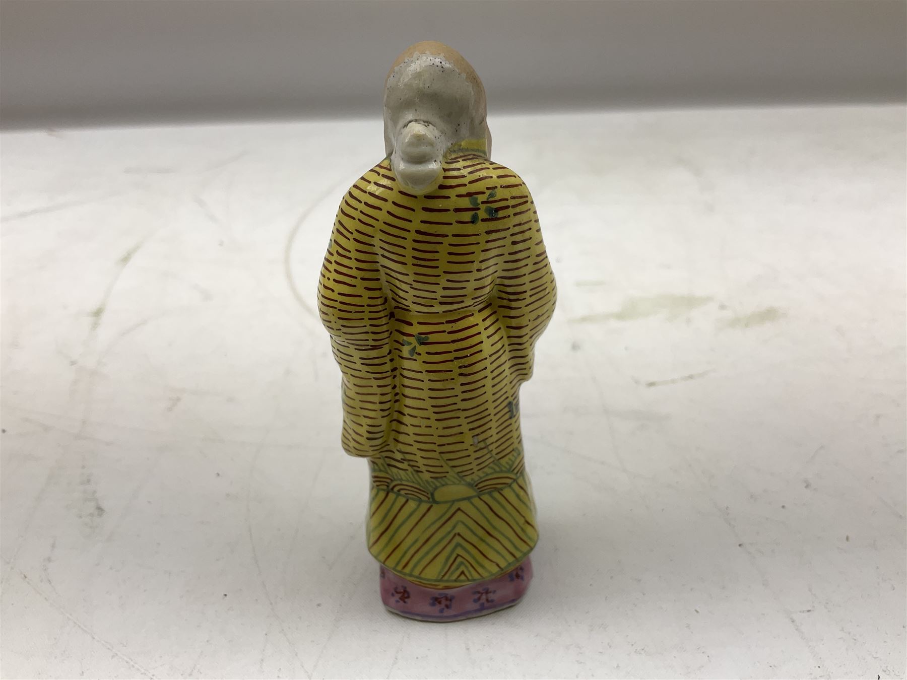 20th century Chinese Famille Rose figure of Shou Lao, H10cm