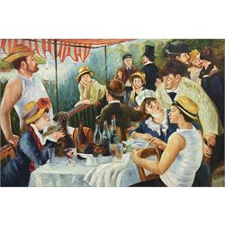 After Renoir: Luncheon of the Boating Party, oil on canvas 60cm x 90cm
