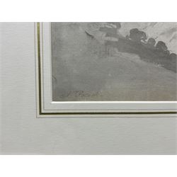 Nicholas Pocock (British 1740-1821): 'High Tor from the Hagwood - Matlock', pencil and wash signed, titled and dated 'June 6 1794' verso 15cm x 28cm 
Provenance: with Abbott & Holder, Museum Street, London, label verso