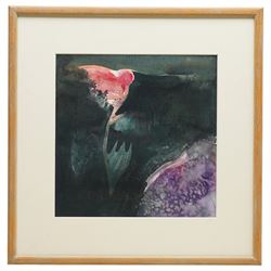 Sheila Maddrell (British Contemporary): 'Secrets', watercolour and acrylic signed with initials, titled on artist's label verso 26cm x 26cm