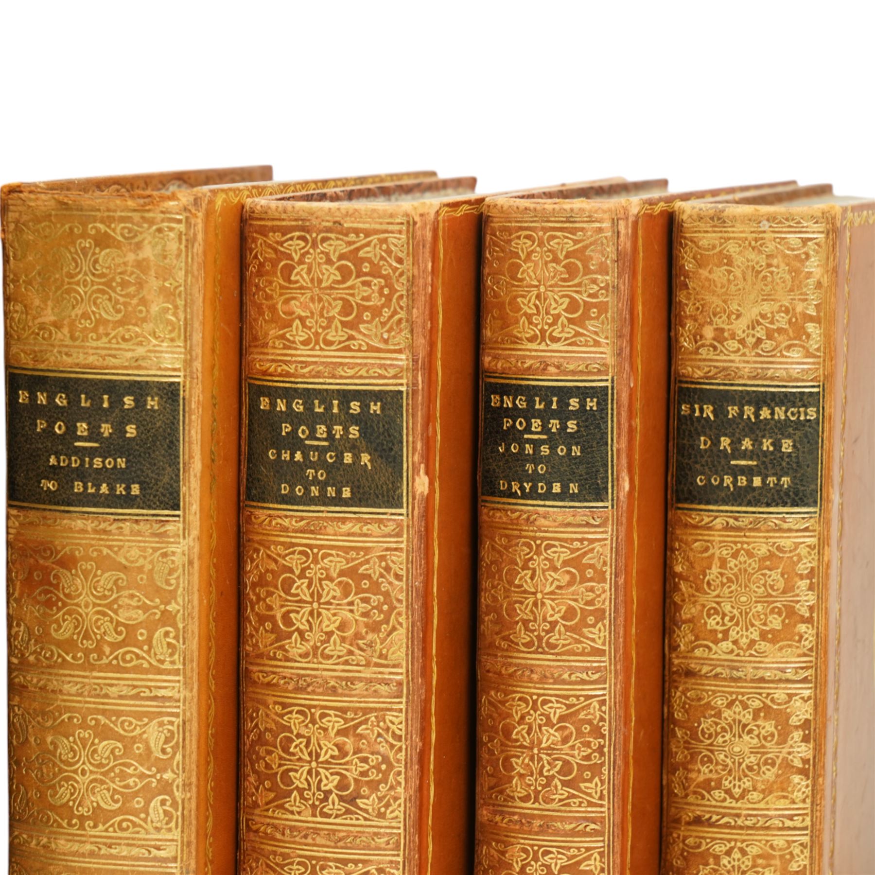 Graecum Lexicon Manuale published H Woodfall, London 1766 full calf, Army List, May 1859 and five volumes of poetical works and Francis Drake in St Anne's School prize binding