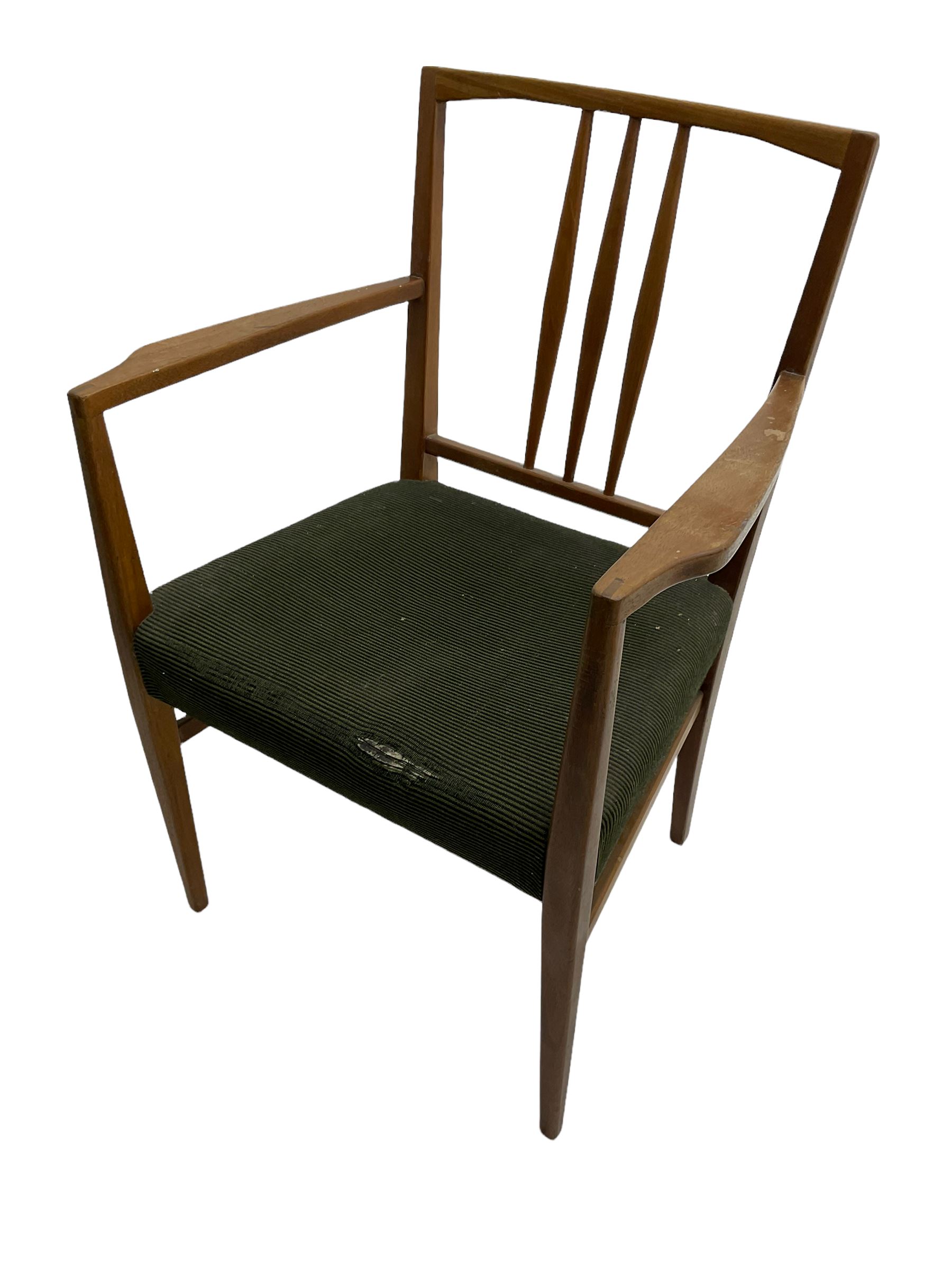 Frank Whitton for Gordon Russell mid-20th century oval extending dining table with leaf, and five chairs