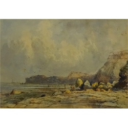 George Weatherill (British 1810-1890): Saltwick Bay Whitby, watercolour unsigned 17cm x 25cm