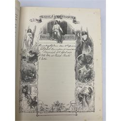 19th century The Illustrated Family Bible with Explanatory Critical & Devotional Commentary, published by  A Fullarton & Co, leather-bound with gilt decoration to cover, with the family register filled in for the Duggleby & Dunn family of Beverley
