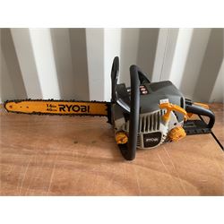 Ryobi petrol chainsaw with helmet, face shield and gloves - THIS LOT IS TO BE COLLECTED BY APPOINTMENT FROM DUGGLEBY STORAGE, GREAT HILL, EASTFIELD, SCARBOROUGH, YO11 3TX