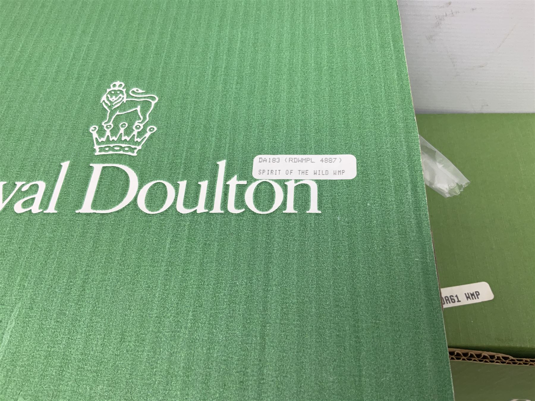 Five Beswick and Royal Doulton horse figures in matt white on black plinths, comprising of  Spirit of Affection no. 2689/2536, Springtime no.2837, Spirit of peace no.2916, Spirit of earth no.2914 and Spirit of the wild no. 183, together with a composite figure of a horse (6)