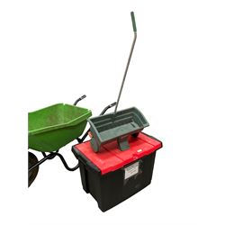 Wellie washer, plastic wheelbarrow, storage box with cables  - THIS LOT IS TO BE COLLECTED BY APPOINTMENT FROM DUGGLEBY STORAGE, GREAT HILL, EASTFIELD, SCARBOROUGH, YO11 3TX