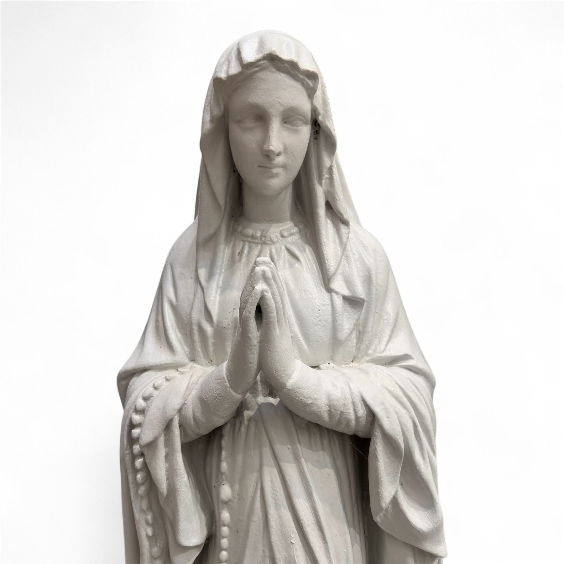 Cast stone Virgin Mary garden figure