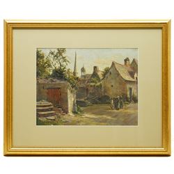 Tom Clough RCA (British 1867-1943): 'Vitre - Brittany', oil on canvas board signed, inscribed verso 26cm x 34cm