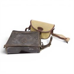  William Evans St James Street London leather cartridge bag, together with leather cased  ...