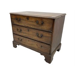 Small George III mahogany three drawer chest