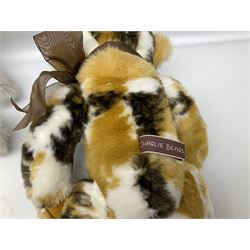 Six Charlie Bears, comprising three limited edition examples from the Hatty bears series,  Miss Daisy CB206000O, 382/3000, Miss Marble CB205242O, 385/3000, and TC CB185165, 22/3000, plus Red Liquorice CB150011O, designed by Heather Lyell, and Leonie CB124915, and Kiki CB124961, both designed by Isabelle Lee, all with tags 