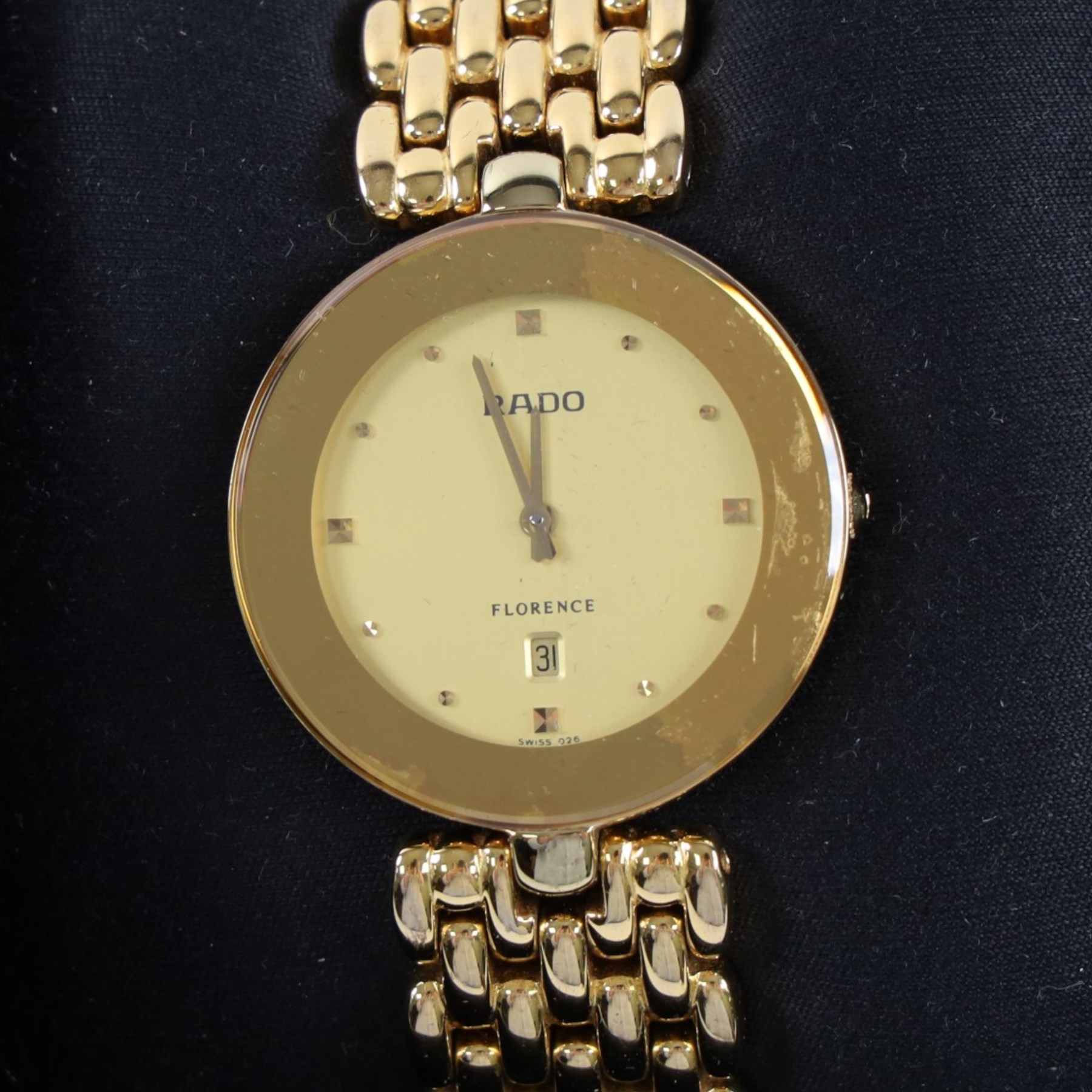 Omega ladies stainless steel and gold-plated wristwatch and a Rado Florence wristwatch