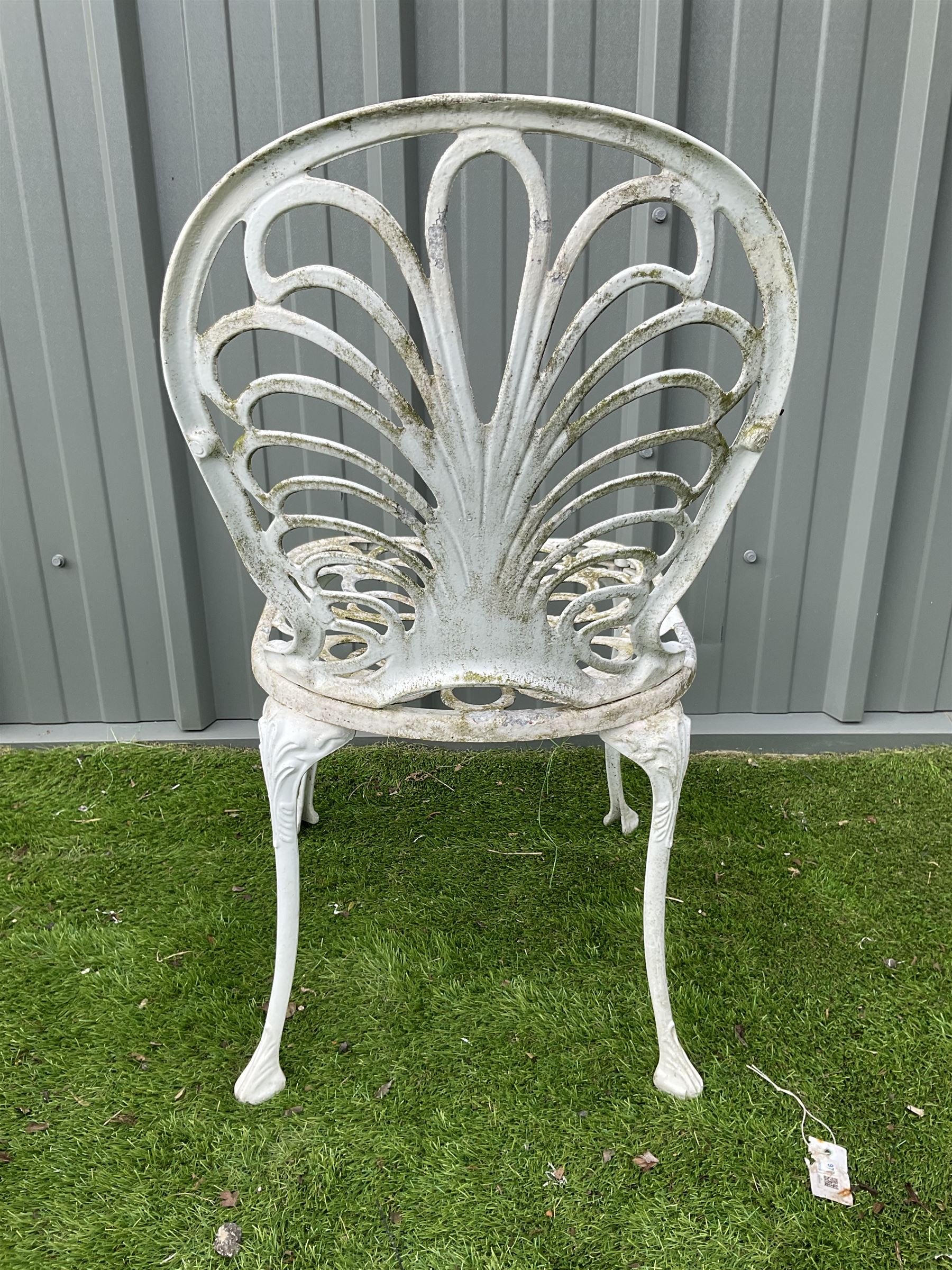 Cast aluminium circular garden table and four chairs - THIS LOT IS TO BE COLLECTED BY APPOINTMENT FROM DUGGLEBY STORAGE, GREAT HILL, EASTFIELD, SCARBOROUGH, YO11 3TX