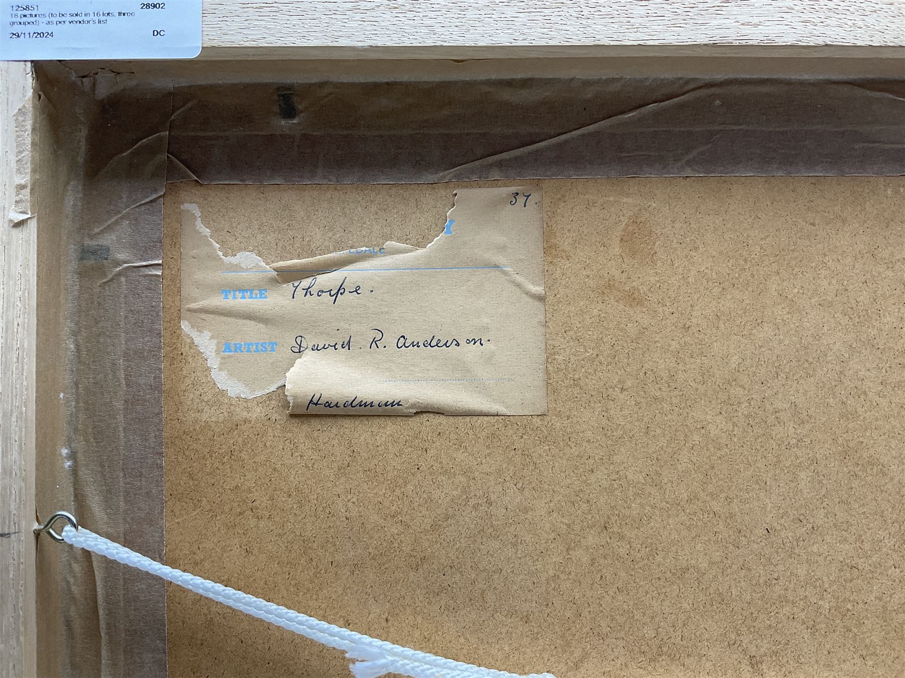 David R Anderson (British 1884-1976): 'First Light' 'Thorpe' and 'North Yorkshire Farmstead', set of three watercolours signed, titled verso max 35cm x 45cm (3)