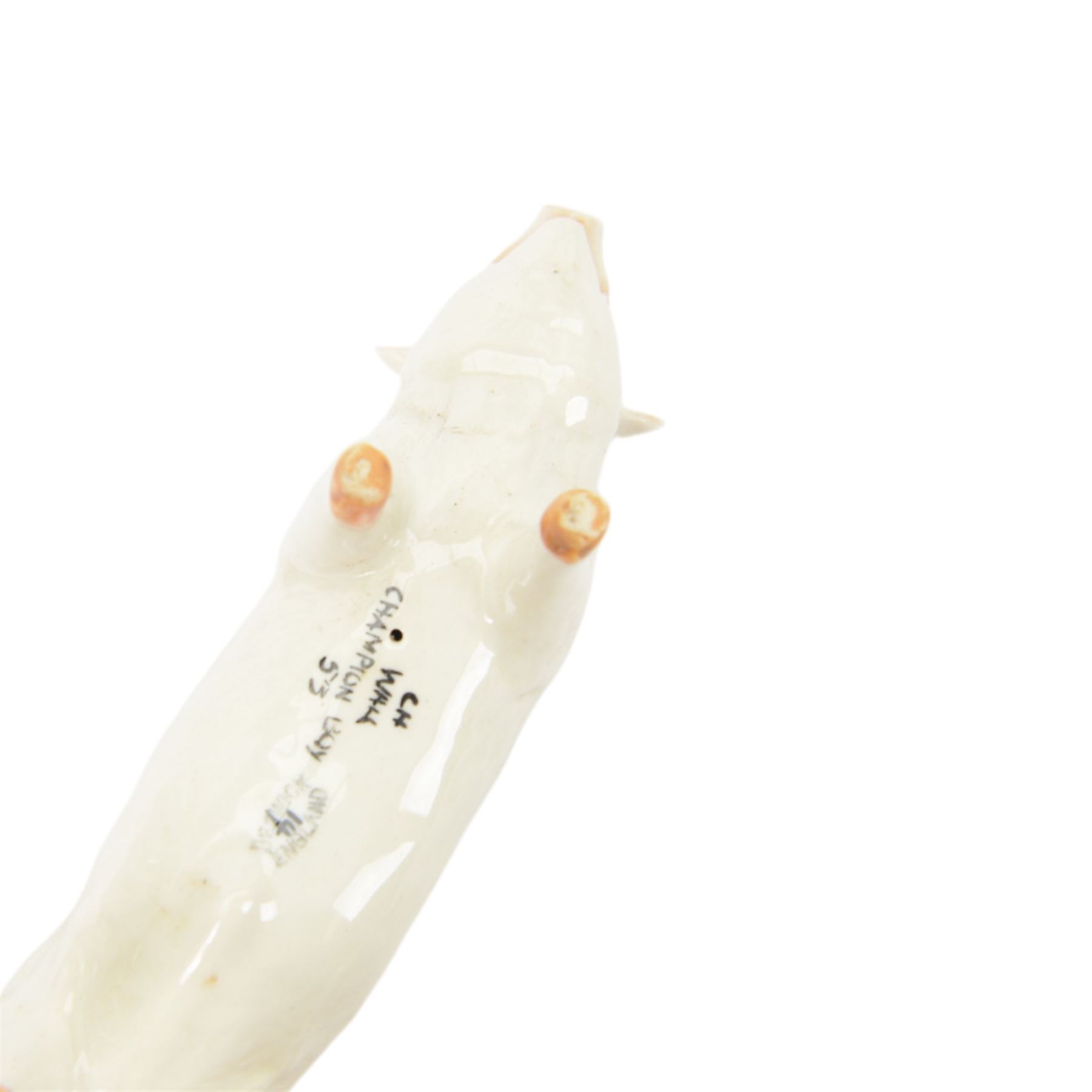 Eleven Beswick figures, including CH Champion Wall bore, CH Champion Wall sow, grey Shire horse with harness 2578, ginger Persian cat 1898, sheep family etc 