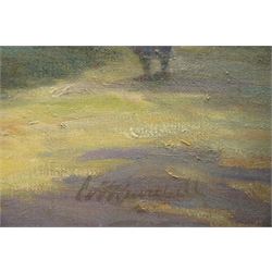 William Francis Burchell (British fl.1909-1937): 'A Private Beach on the Solway', oil on canvas signed, indistinctly inscribed verso 46cm x 56cm (unframed)