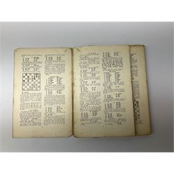 Three bound volumes of 'Chess' magazine 1946-50; fifteen issues of 'The BCCA Magazine' 1949-51; Chess Olympiad books 1970 &1972; and other books and pamphlets of chess interest