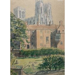 Edgar Holloway (British 1914-2008): 'York' Minster, watercolour signed and titled 38cm x 28cm 
Provenance: purchased by the vendor from Chichester House Gallery, Sussex, October 1977