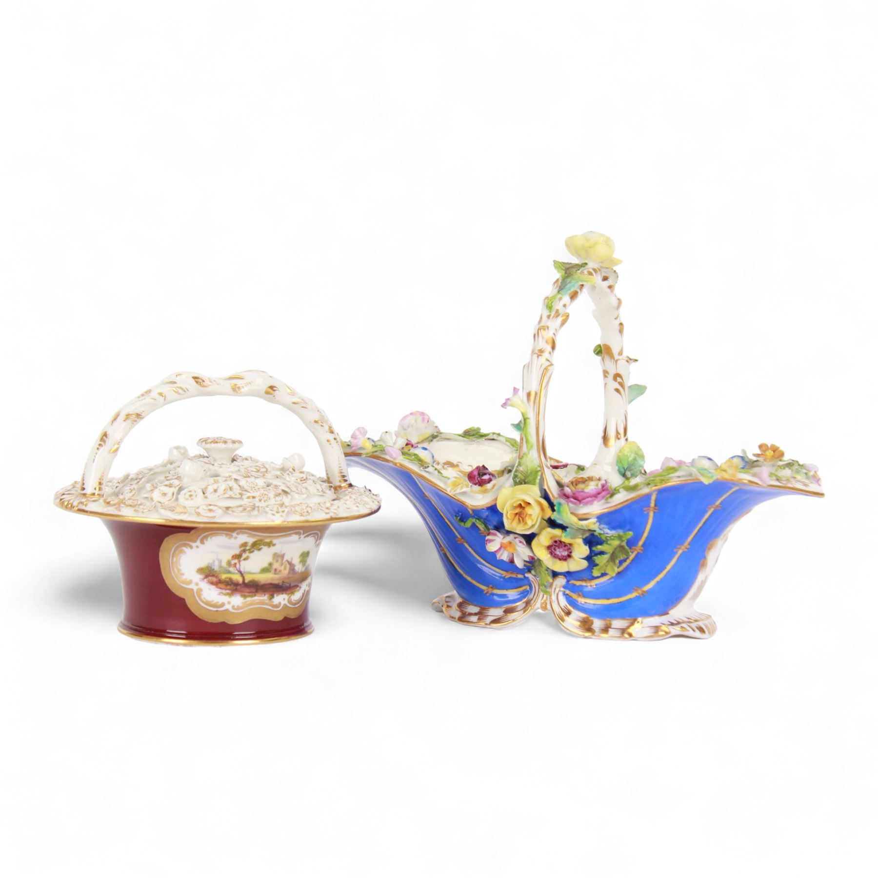 19th century Coalport basket | Ceramics | 110237