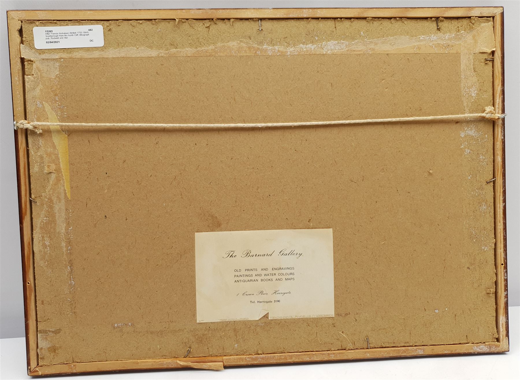 After Francis Nicholson (British 1753-1844): Scarborough from the North Cliff, colour lithograph printed by Charles Joseph Hullmandel (British 1789-1850) pub. Rodwell and Martin 1822, 27cm x 38cm