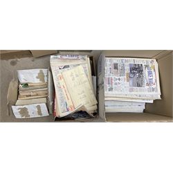 Large collection of motorcycle and motoring magazines, to include Classic Bike in eleven folders, Motorcyle Sport, Old Bike Mart Newspapers etc, in thirteen boxes 