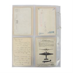 Fifteen German Third Reich and Dutch postcards, including Winter Help Work postcards, Dutch Anti Hitler cards and Third Reich Aeroplane cards
