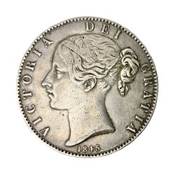 Queen Victoria 1845 crown coin