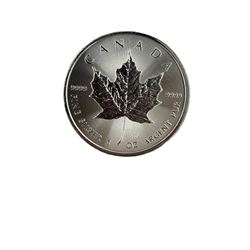Ten Queen Elizabeth II Canada one ounce fine silver five dollar coins, including 2013 'Antelope', 2013 'Wood Bison', 2020 'Maple Leaf' etc