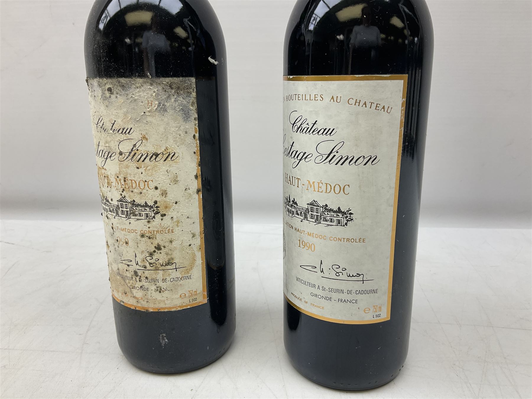 Chateau Lestage Simon 1990, Haut-Médoc, 750ml, 13% vol, seven bottles