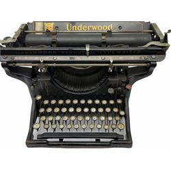 Underwood manual typewriter with original cover and Knitmaster Knitting machine in original box with instructions. 