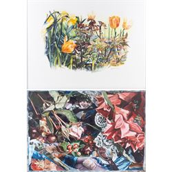 Annette Kane (British 1955-): 'Two Spoons' and Still Life of Tulips, two watercolours sign...